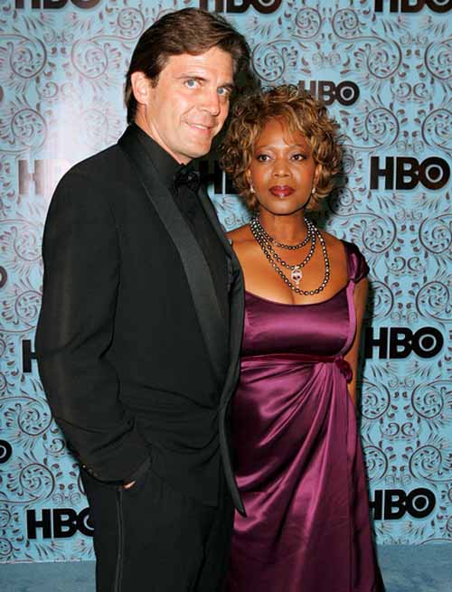 Roderick Spencer and Alfre Woodard together for a picture.